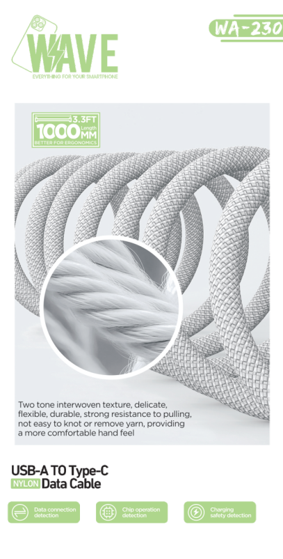 Schnellladekabel 1 Meter Fast Charging für Samsung Xiaomi Huawei Typ-C Kabel USB