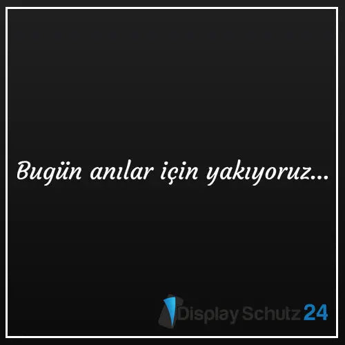 Bugün anılar için yakıyoruz... - Sticker - Display Schutz24