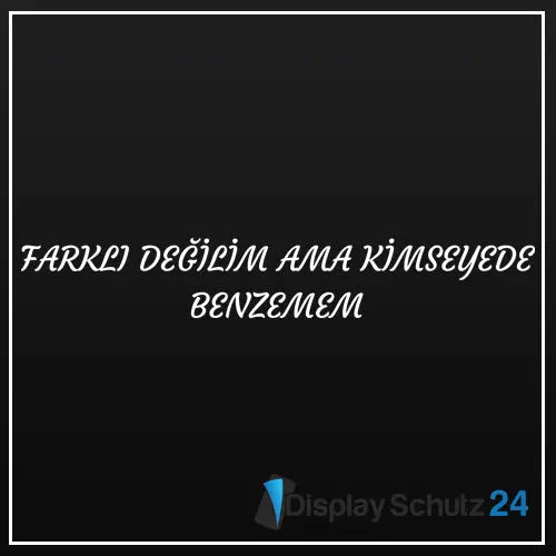 Farklı Değilim ama Kımseyede Benzemem - Sticker - Display Schutz24
