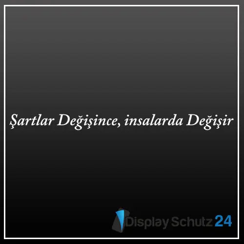 Şartlar Değişince, insanlarda Değişir - Display Schutz24