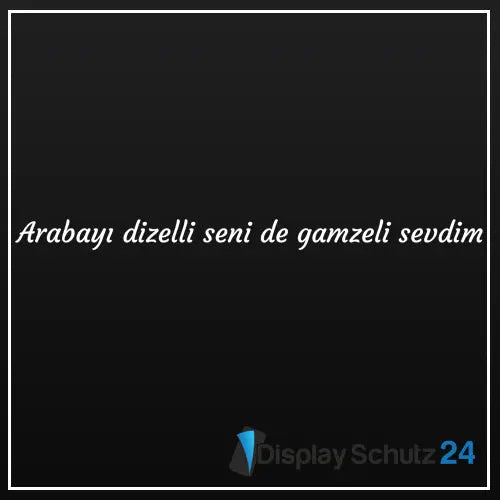 Arabayi dizelli seni de gamzeli sevdim - Sticker - Display Schutz24
