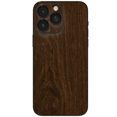 Dark Wood Backside Skin - Für alle Smartphones bis 7 Zoll Display Schutz24