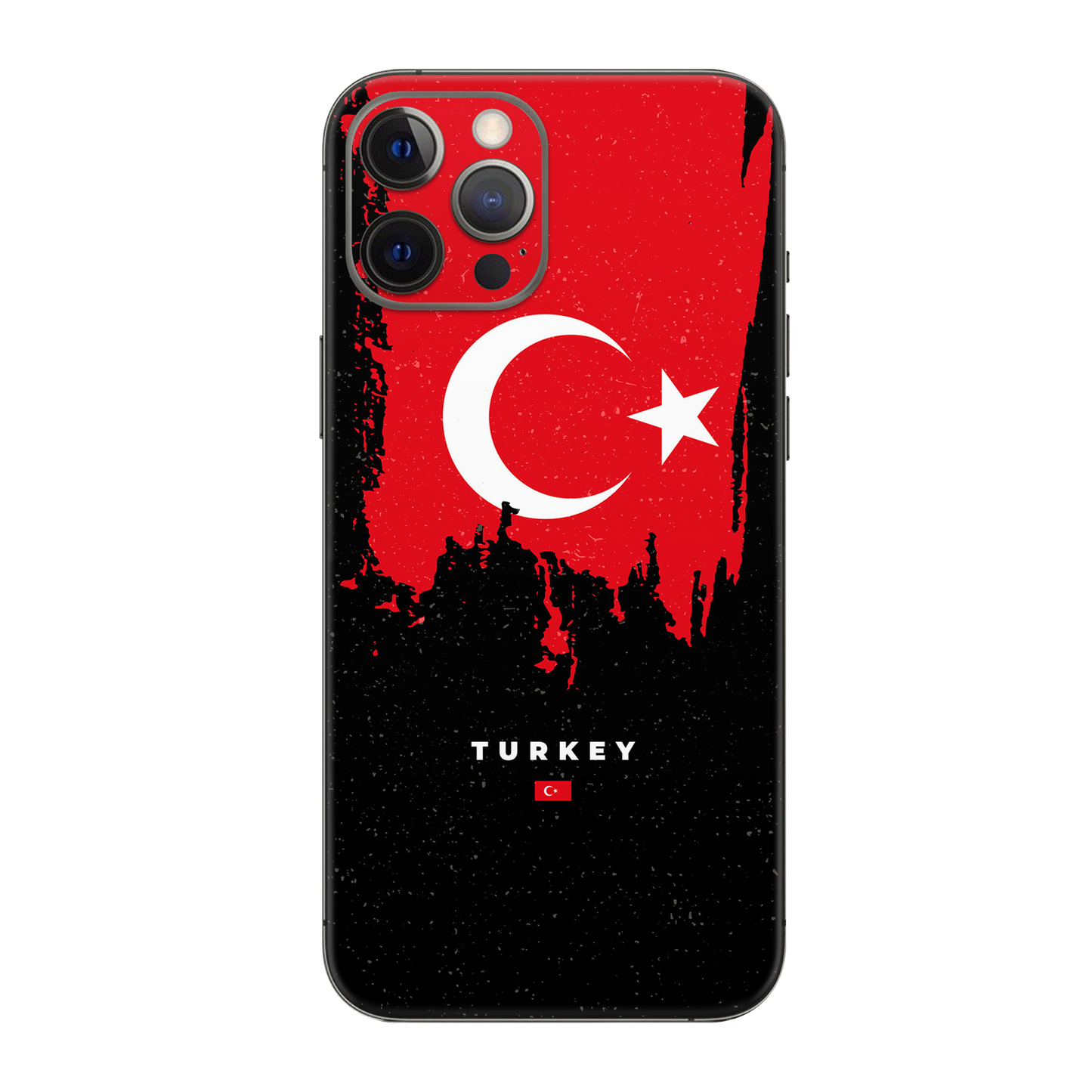 Backside Skin Türkei - Für alle Smartphones bis 7 Zoll Display Schutz24