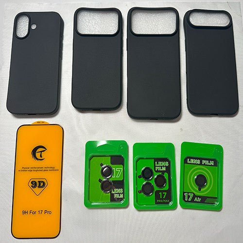 Schutzhülle+Schutzglas+Kamara Glas Set iPhone 17 Pro Max Air Komplett Set 