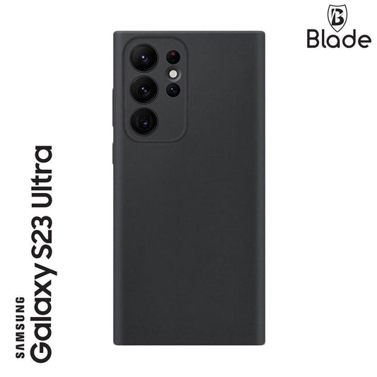 Schutzhülle Samsung Galaxy S23 Ultra Case Handy Tasche Bumper Silikon Schwarz