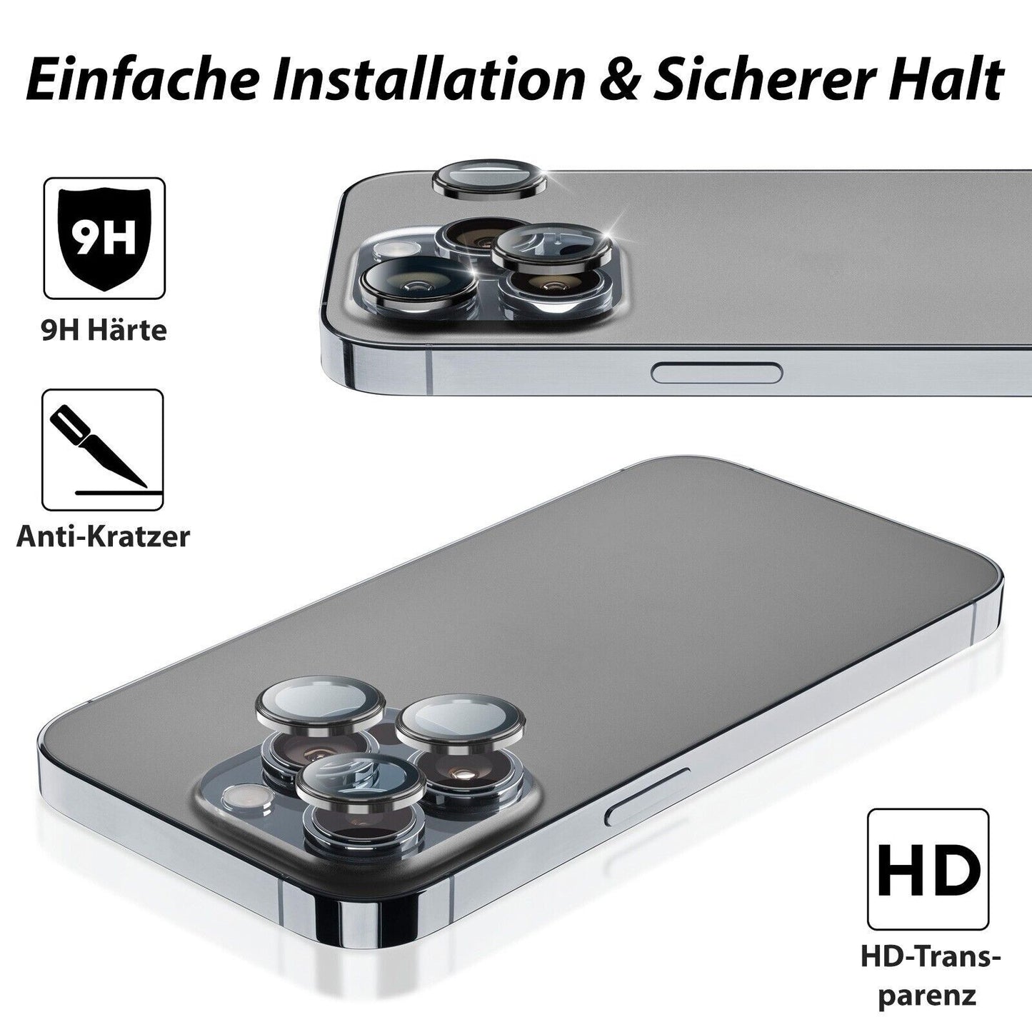 Kamera Panzerfolie Schutz Glas für iPhone 17 16 15 14 13 Pro Max Mini Air