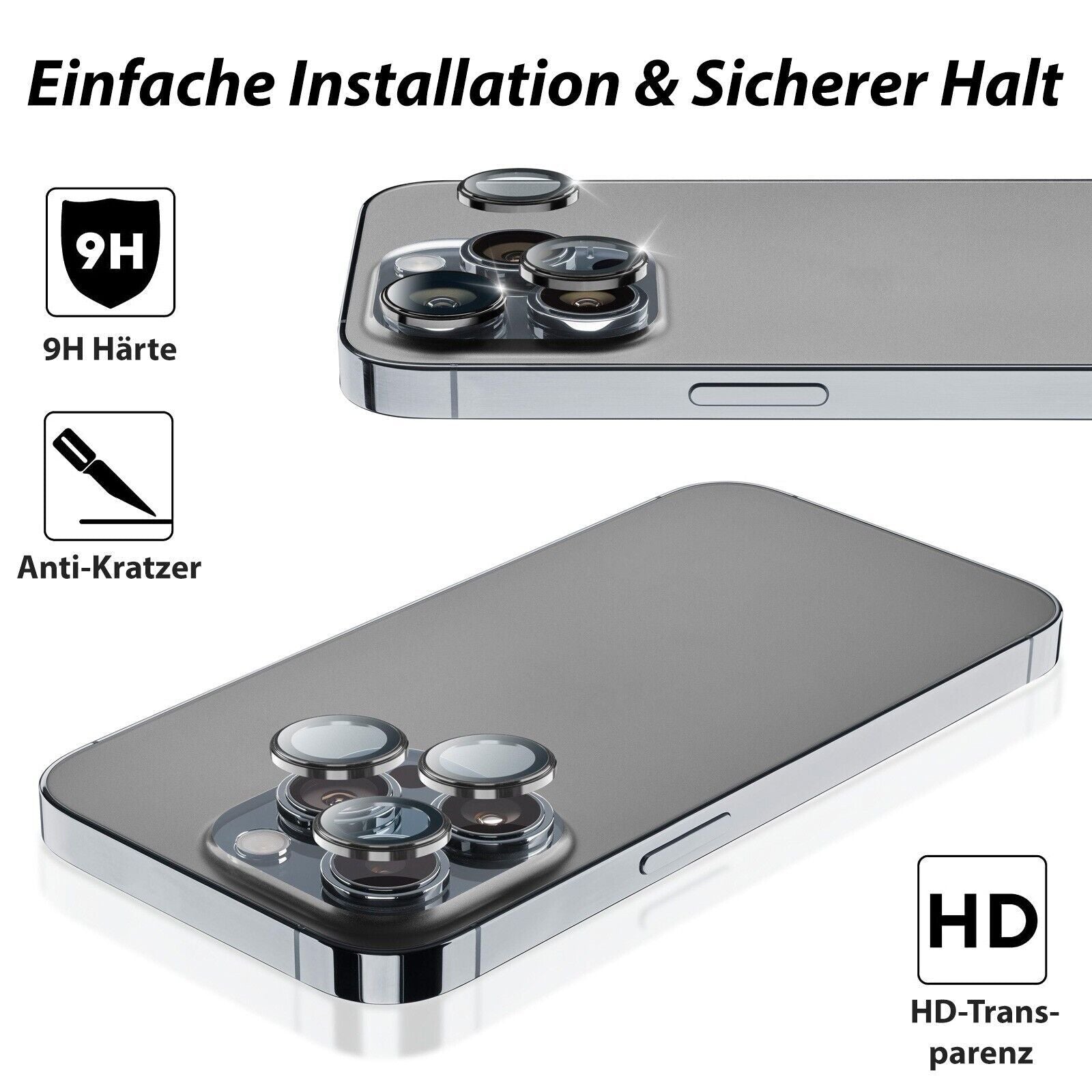 Kamera Panzerfolie Schutz Glas für iPhone 17 16 15 14 13 Pro Max Mini Air