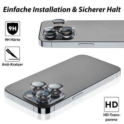 Kamera Panzerfolie Schutz Glas für iPhone 17 16 15 14 13 Pro Max Mini Air