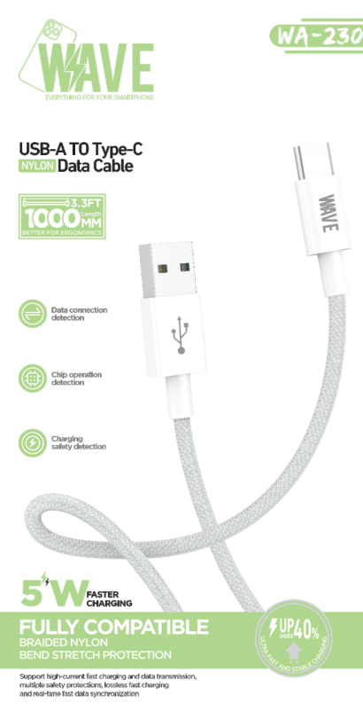 Schnellladekabel 1 Meter Fast Charging für Samsung Xiaomi Huawei Typ-C Kabel USB
