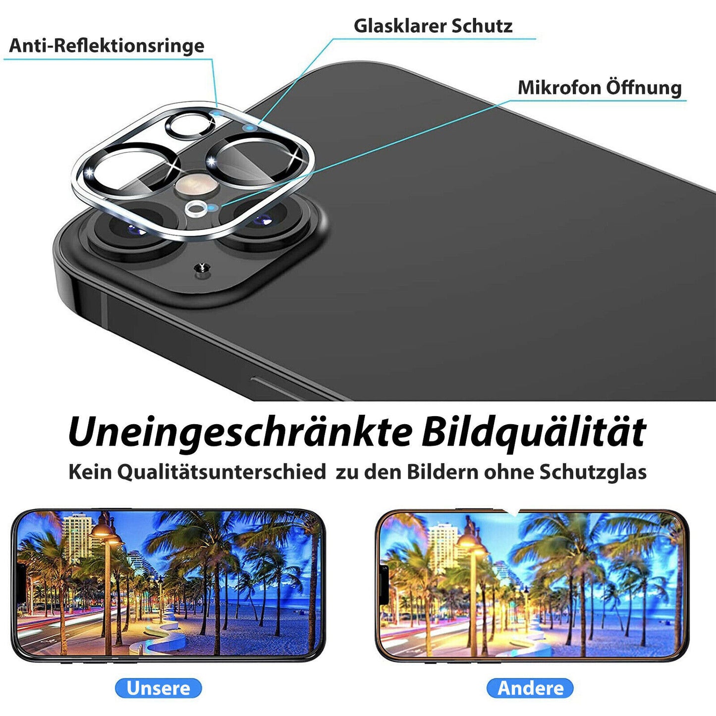 Kamera Schutz Glas für iPhone 17 16 Pro Max Air Camera Panzerfolie 9H