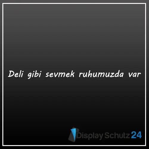Deli gibi sevmek ruhumuzda var - Display Schutz24