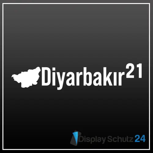 Diyarbekır - Sticker mit Karte - Display Schutz24