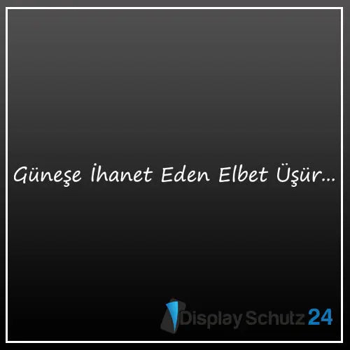 Güneşe İhanet Eden Elbet Üşür... - Display Schutz24