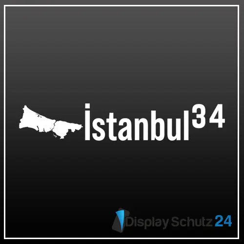 Istanbul - Sticker mit Karte - Display Schutz24