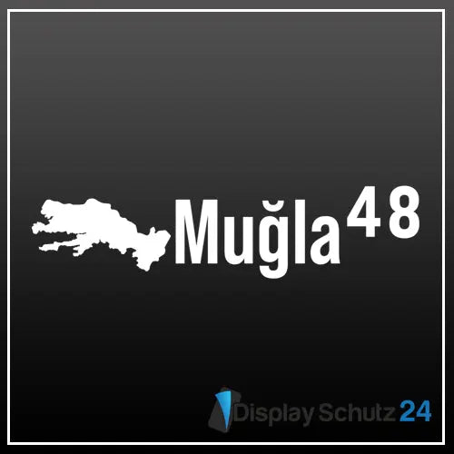 Muğla - Sticker mit Karte - Display Schutz24