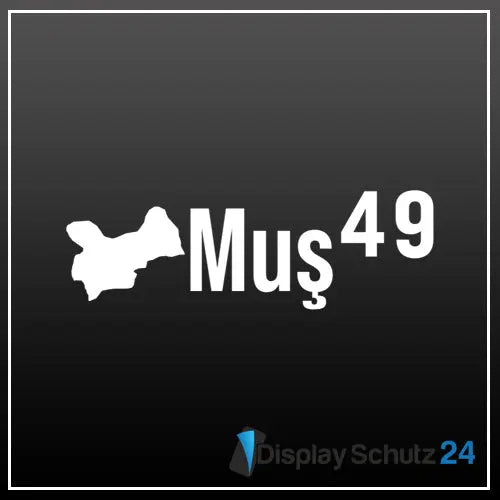 Muş - Sticker mit Karte - Display Schutz24