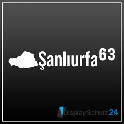 Şanlıurfa - Sticker mit Karte - Display Schutz24