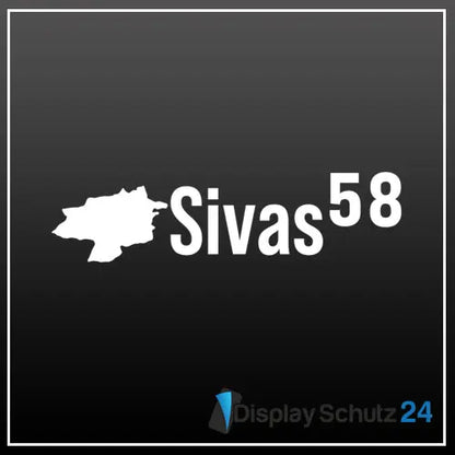 Sivas - Sticker mit Karte - Display Schutz24