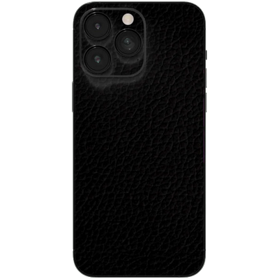 Leather Black Backside Skin - Für alle Smartphones bis 7 Zoll